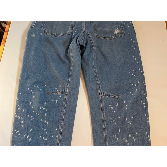 NWT Free People Moxie Low Slung Pull On Barrel Jeans 31 Streetwear Y2K NO STRING - Picture 10 of 16
